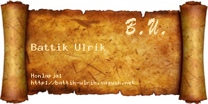 Battik Ulrik névjegykártya